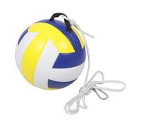 Hohopeti Ballon de Volley-Ball Souple D’entraînement avec Corde - Taille Officielle Standard - Couleurs Bleu, Blanc et Jaune - Entraîneur de Service Passe pour Jeunes et Adultes -