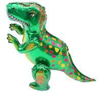 Hohopeti Ballons en Aluminium Créatifs Dinosaure Tyrannosaure Vert 53X64 CM Lot de 2 Décoration Anniversaire Garçon et Filles Ballons Gonflables pour Fête Dinosaure