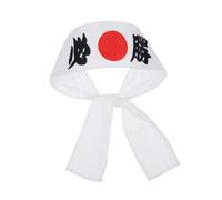 Hohopeti Bandeau de Karaté Blanc Accessoire Adulte Homme Femme Tissu Respirant Absorption Sueur Bandeau Sport Dojo pour Arts Martiaux la Cuisine Japonaise 85-100 Cm