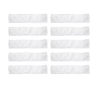 Hohopeti Bandeau Facial Jetable Blanc 48pcs en Tissu Non Tissé Élastique, Léger et Respirant, Ajustement Confortable pour Maquillage et Soins Peau