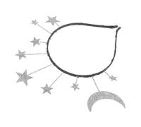 Hohopeti Bandeau pour Cheveux Créatif Étoile et Lune, Accessoire Coiffure Fille Pailleté, 1 Pièce, Décoration Amusante pour Fête Anniversaire et Carnaval