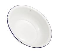 Hohopeti Bassin De Trempage En Émail Blanc 34 Cm Multifonction Bain De Pieds Lavage Visage Bain Relaxant Maison