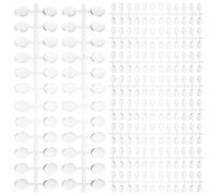 Hohopeti Bâtonnets D’Échantillons de Vernis à Ongles Ovales Moyens Transparents 12 Pièces 24 Conseils par Pièce Présentoir pour Entraînement Manucure et Affichage Couleur Accessoires