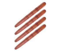 Hohopeti Bâtons de Massage Prise en Main Confortable 4pcs en Bois par Acupression pour Fatigue pour Yoga et Usage à Domicile