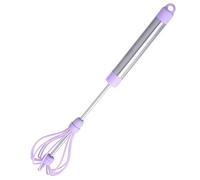 Hohopeti Batteur Œufs Manuel Réglable Inoxydable avec Poignée Ergonomique Silicone Rotatif Semi-automatique Multifonction pour et Professionnelle