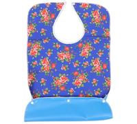 Hohopeti Bavoir pour Adulte Imperméable Ramasse-miettes, Bavoir de Repas en Coton, Protection Vêtements pour Personnes Âgées, Bouton-pression, Facile à Nettoyer, Serviette à Salive