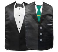 Hohopeti Bavoirs Adultes Réutilisables en Polyester, 2 Pièces, Protection pour Repas, Adaptés aux Seniors et Repas à Domicile