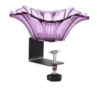 Hohopeti Bird Bath with Clamp Base for Outdoor Gardens and Decks Small Bowl for Bird Feeding and Bathing Easy to Clean Butterfly Watering Station