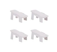 Hohopeti Blanc Étagère à Chaussures en PP Double Couche Démontable 4 Pièces | Rangement Maison, pour Canvas Shoes et Sandales, Pratique, Peu Encombrant, Usage Solide