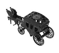 Hohopeti Boîte à Bonbons Carrosse Royal Noir en Plastique, Coffret Présent Mariage Grand Format, Boîte Goûter Multifonction pour Shower et Anniversaire