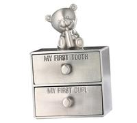 Hohopeti Boîte à Dents de Lait Vintage Métal Multifonction Boîte Bijoux Petite pour Souvenirs Garçon Fille Rangement Délicat pour Dents et Petits Trésors