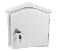 Hohopeti Boîte à Lait Verrouillable Murale en Plastique Blanc 22x9x25 Cm, Étui de Protection pour Colis et Courrier, Organisateur de Conservation du Lait pour Usage Extérieur et Maison
