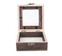 Hohopeti Boîte à Spécimens Rétro en Bois Couvercle à Clapet, Design Transparent et Anti-poussière, pour Collectionneurs D'insectes et Décoration de Bureau