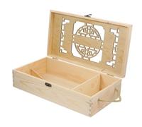 Hohopeti Boîte à Vin En Bois De Pin Porte-bouteilles 2 Bouteilles, Finition Lisse, Poignée Intégrée, Coffret Présent Pratique Et Portable Pour Dégustation Et Fête, Maison Et Voyage, Édition 2024