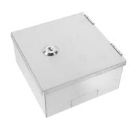 Hohopeti Boîte de Protection Sécurisée en Acier Inoxydable pour Prise Électrique Encastrée, Étanche à Éclaboussures, Verrouillable, Adaptée Installation Intérieure et Extérieure,