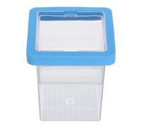 Hohopeti Boîte D'élevage Flottante Bleue pour Aquarium, Bac D'isolement Transparent avec Séparateur, 3 Ventouses, Adapté à Guppys, Bettas et Alevins, Conteneur de Reproduction Polyvalent