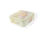 Hohopeti Boîte Métallique Biscuits Carrée Boîte Étain Décorative pour Biscuits et Bonbons Récipient de Rangement Pratique pour Pâtisseries et Friandises