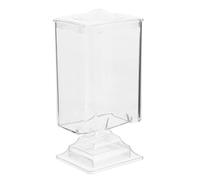 Hohopeti Boîte Rangement Salle de Bain Transparente pour Cotons Démaquillants Distributeur Compact Anti-poussière Organisateur Cosmétique Gain de Place avec Base Haute pour Wipes et Vernis