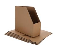 Hohopeti Boîtes de Rangement en Carton Ondulé avec Inclinée 5 Pièces Grosse Capacité , Design Simple et Élégant pour Organiser le Garage ou
