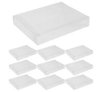 Hohopeti Boîtes Présents Rectangulaires Transparentes en PVC Pliables 40 Pièces 15 X 115 X 26 CM Boîtes à Dragées pour Mariage Rangement Décoratif pour Figurines et Petits Objets