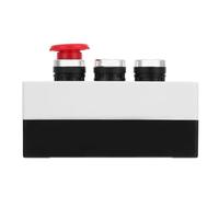 Hohopeti Boîtier d'Arrêt d'Urgence 3 Trous Bouton Rouge et Vert Étui de Démarrage/Arrêt Pratique en Matériau Sûr Adapté aux Connexions Électriques et Ateliers Mécaniques