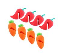 Hohopeti Bouchons Anti-déversement en Silicone 8 Pièces, Élévateurs Pratiques Résistants la Chaleur Bords Arrondis, Cuisine et Protection Casserole
