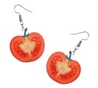 Hohopeti Boucles D’oreilles Créatives Tomates Pendantes, Bijoux Légers En Plastique Acrylique, Femme, Pour Soirée Et Usage Quotidien, Couleur Rouge Vif, Taille Petite