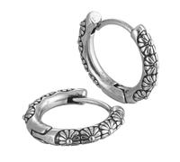 Hohopeti Boucles D’oreilles Pendantes Punk Vintage Unisexes, Croix Argentée Vieillie, Fermoir Sécurisé, Bijoux D’oreille Hip-hop, Accessoires Mode Streetwear pour Femmes et Hommes