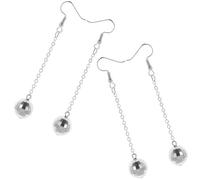 Hohopeti Boucles D'oreilles Disco Pendantes 2 Paires en Alliage Argenté et Doré, Boules à Facettes Brillantes, Bijoux Fantaisie pour Femmes, Accessoires Danse et Fête Années 70, Style
