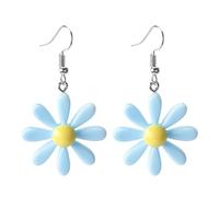 Hohopeti Boucles D'oreilles Pendantes en Résine Légère pour Femmes, Forme Fleur de Marguerite Colorée, Confortables et Élégantes pour Rendez-soirées