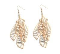 Hohopeti Boucles Oreilles Creuses Multi-couches Longues Vintage Dorées Pendentif Ethnique Simple pour Femme Style Tassel Élégant et Confortable
