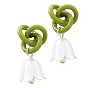Hohopeti Boucles Oreilles Pendantes Muguet Vert Délicates et Élégantes pour Femmes Style Printanier Polyvalent et Raffiné