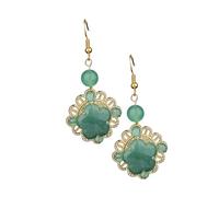 Hohopeti Boucles Oreilles Pendantes Rétro Agate Est Design Élégant et Artisanal Accessoires Décoratifs pour Femmes