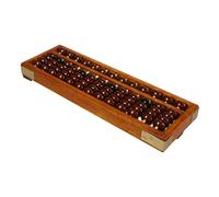 Hohopeti Boulier Abacus Colonnes Bois Massif Outil Apprentissage Chinois Portable pour Garçon Fille et Adultes Perles de Comptage Vintage pour Calcul Mental et Développement Cérébral