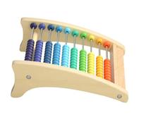 Hohopeti Boulier Bois Éducatif pour Garçon Fille Calcul Manuel Addition Soustraction Pédagogique Montessori Apprentissage Mathématique Sécurisé et Développement Coordination Main-œil