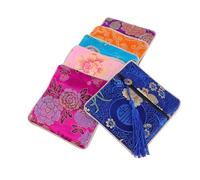 Hohopeti Bourse à Monnaie Bénie Fermeture Éclair et Pratique Grosse Capacité Plusieurs Styles Portefeuille Style Chinois en Coton pour Femme pour Anniversaires ou Saint-Valentin