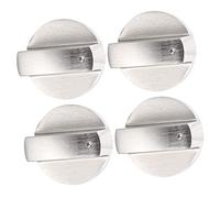 Hohopeti Boutons de Commande Installation Facile et Résistance à L'usure en Alliage de Zinc Lot de 4 Argenté Axe 6mm pour Cuisinière à Gaz Adaptés Cuisine et Four