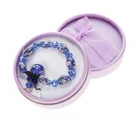 Hohopeti Bracelet Pendentif En Verre Aromathérapie Ajustable Femme Flacon Mini Huile Essentielle Bleu Léger Avec Chaîne Diy Pour Voyage Quotidien
