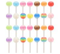 Hohopeti Breloques en Résine Pratiques et Créatifs pour Usage Professionnel Lot de 50 Forme Sucette Accessoires de Nail Art Couleur Aléatoire pour Décoration Manucure Diy
