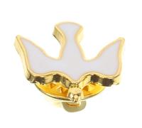 Hohopeti Broche Blanche En Émail, Accessoire Spirituel Chrétien, Broche Pendentif Prière Et Paix Pour Vêtements Religieux Et Célébrations, Bijou Commémoratif Élégant