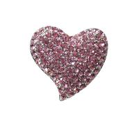 Hohopeti Broche Décorative De Cœur Strassée, Broche Épingle Délicate En Alliage, Bijou Femme, Accessoire Pour Tenue De Fête Et Présent, Motif Cœur Rose Tendre