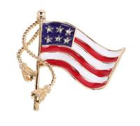 Hohopeti Broche Drapeau Américain en Cristaux et Paillettes, Épingle Patriotique pour Femmes, Accessoire Commémoratif 4 Juillet, Pin's pour Chapeaux, Paquet et Vestes, Bijou Fête