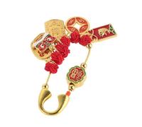 Hohopeti Broche Épingle de Sûreté pour Bébé et Femme Enceinte Broche Amulette Chinoise Artisanale en Fil Rouge Protection Feng Shui Accessoire de Maternité et Naissance Présent Nouvel An