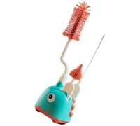 Hohopeti Brosse à Biberon Longue avec Support et Base Ensemble de Nettoyage pour Biberons et Tétines Brosse en Silicone Vert Lac Accessoire Pratique pour Nettoyage Complet