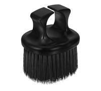 Hohopeti Brosse à Cheveux de Coiffeur Cou Anneau, Brosse Plumeau Noire Polyvalente pour Coupe de Cheveux et Rasage, Accessoire Professionnel pour Salon et Usage Personnel
