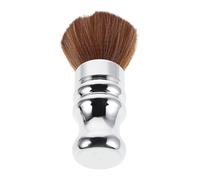 Hohopeti Brosse de Coiffeur à Poils Doux Manche Long Brosse à Cheveux Plumeau Cou pour Salon de Coiffure Usage Professionnel Couleur Argenté