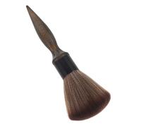 Hohopeti Brosse de Cou Barbier Plumeau à Cheveux pour Barbiers Poils en Fibre Manche Bois Outil de Coiffure pour Salons de Coiffure et Particuliers Accessoire de Coupe de Cheveux