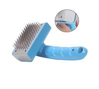 Hohopeti Brosse de Toilettage pour Chien avec Picots Peigne Démêloir à Poils Manche Antidérapant Nettoie sous-Poil et Poils Flottants Massage Confortable pour Animaux