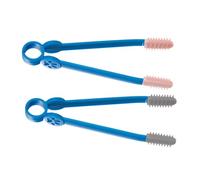 Hohopeti Brosse Douche 2pcs pour Animaux de Compagnie en ABS et Polyéthylène, Design Portable, Massage Confortable, pour Toilettage Yeux Chat et Chien