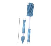 Hohopeti Brosse Nettoyage Silicone Rotative Pour Biberons Et Tétines Poignée Antidérapante Portable Goupillon Flexible Pour Paille Et Gourde Rayures Usage Familial